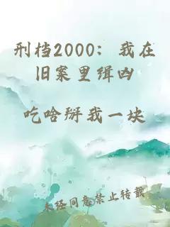 刑档2000：我在旧案里缉凶
