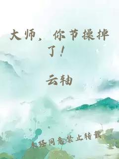 大师,你节操掉了!